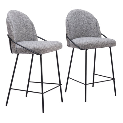 Jambi Counter Stool (Set of 2) Black & White