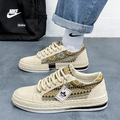 Espadrilles Men Sneakers Flat Canvas Shoes For Men Yuppie Casual Walking Shoes Male Linen Men's Shoes Fisherman's Sneakers Man