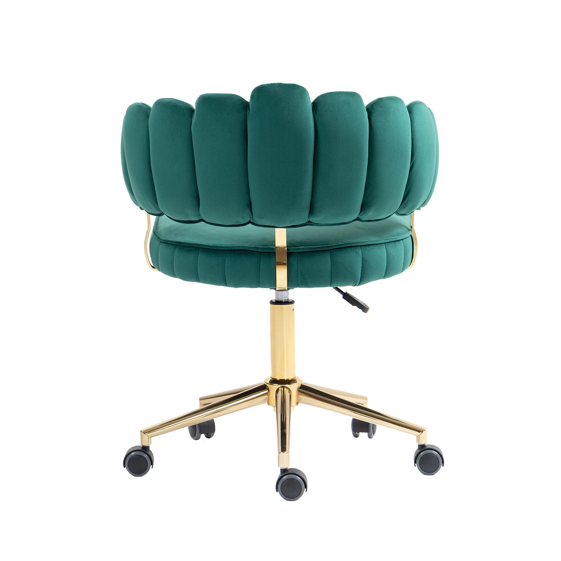 Velvet Home Office Desk Chair, Modern Cute Computer Chair, Wheels Swivel Height Adjustable Swivel Task Chair for Home Office (Emerald Velvet)