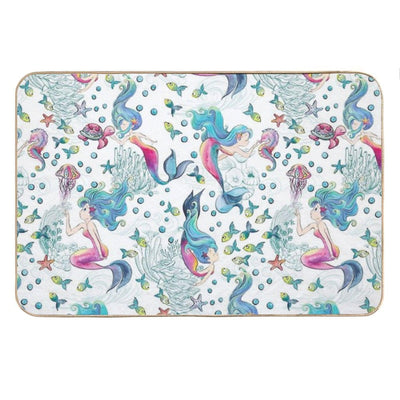 Modern Mermaid Toile Bath Mat