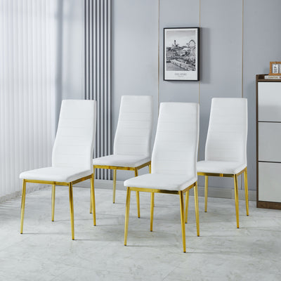 chair set of 4,GOLDEN COLOR LEG,WHITE SEAT