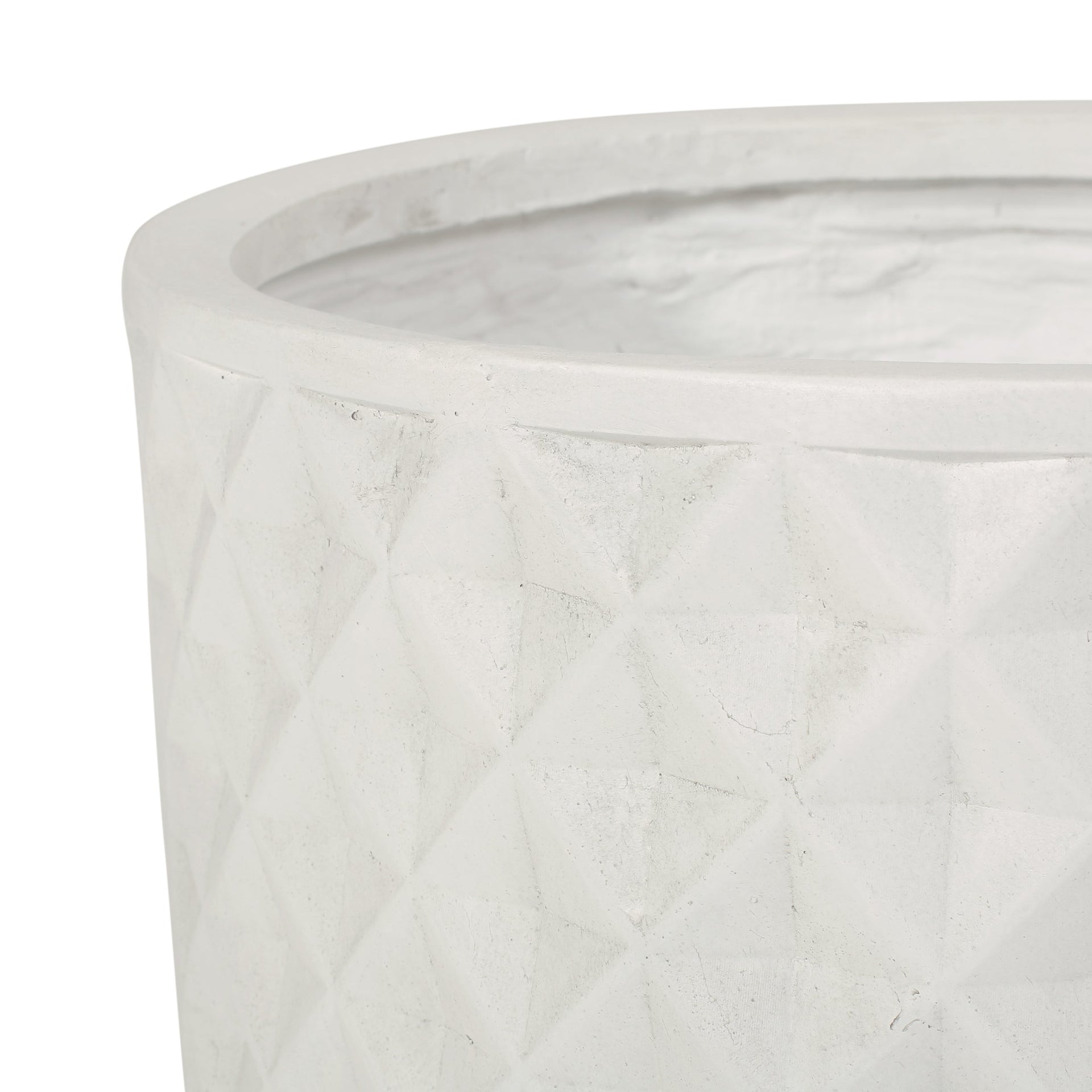 15.75-inch MGO Planter in Antique White