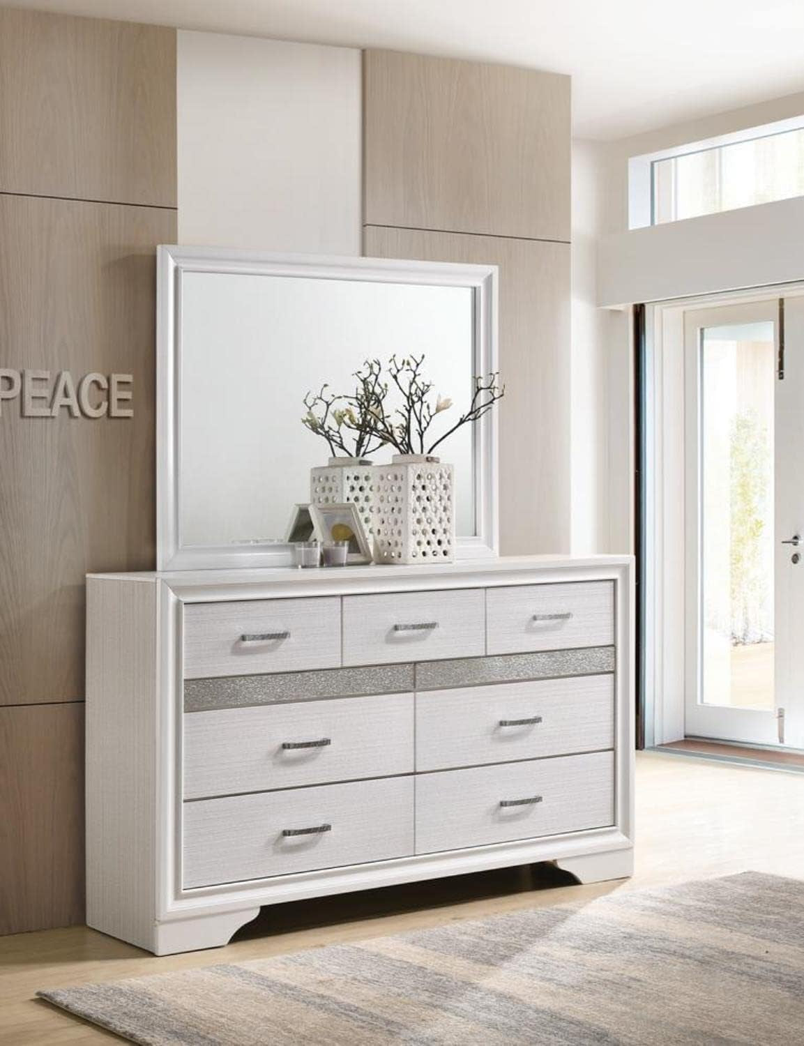 Coaster Furniture Dresser Mirror White 205114