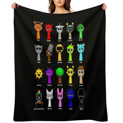 All My Sprunki Game Toys Throw Blanket