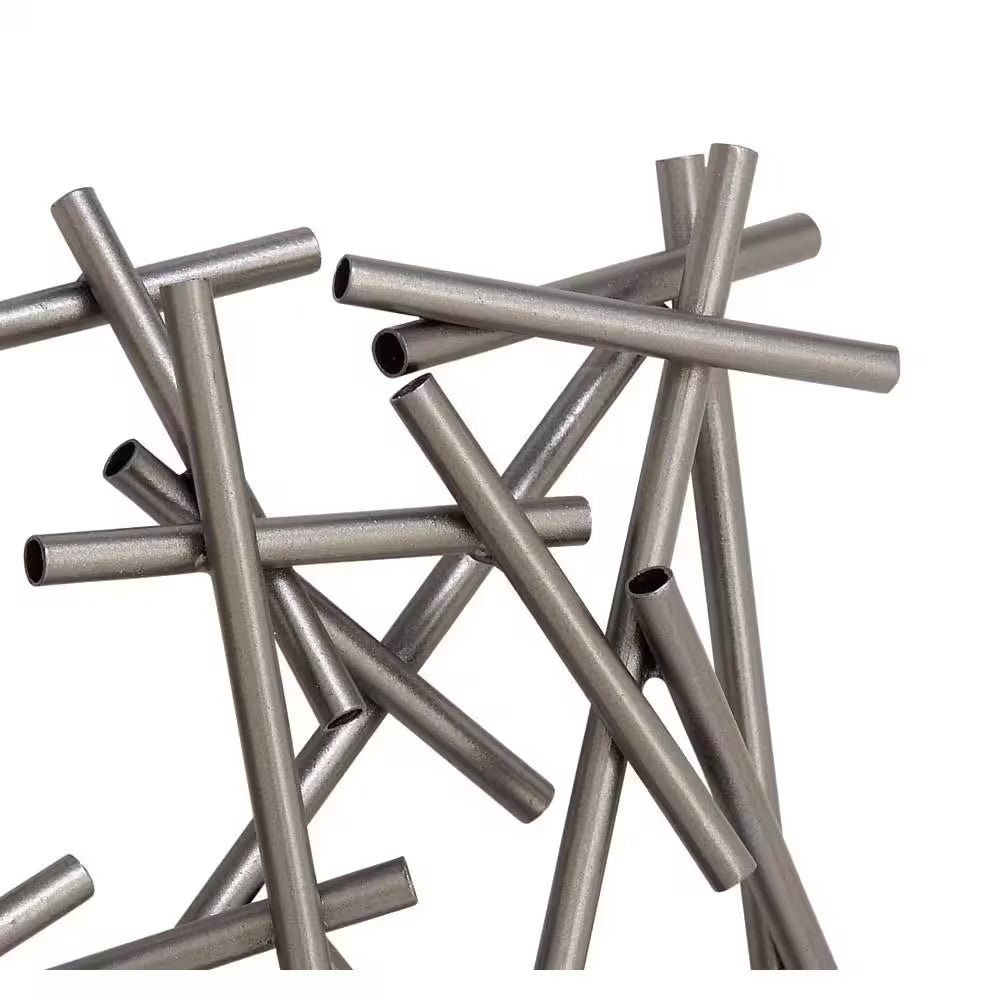20 In. X 20 In. Metal Silver Overlapping Lines Geometric Wall Decor