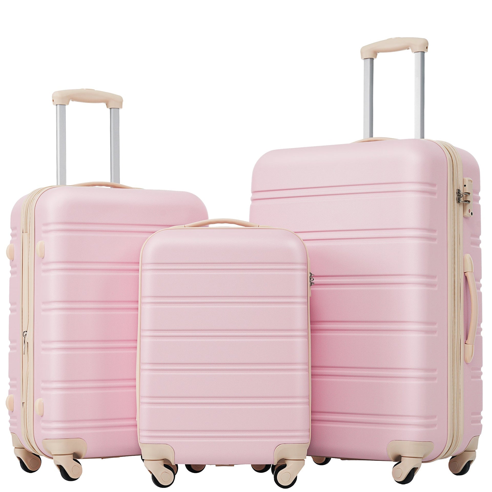 3 Piece Luggage Set Hardside Spinner Suitcase with TSA Lock 20' 24'