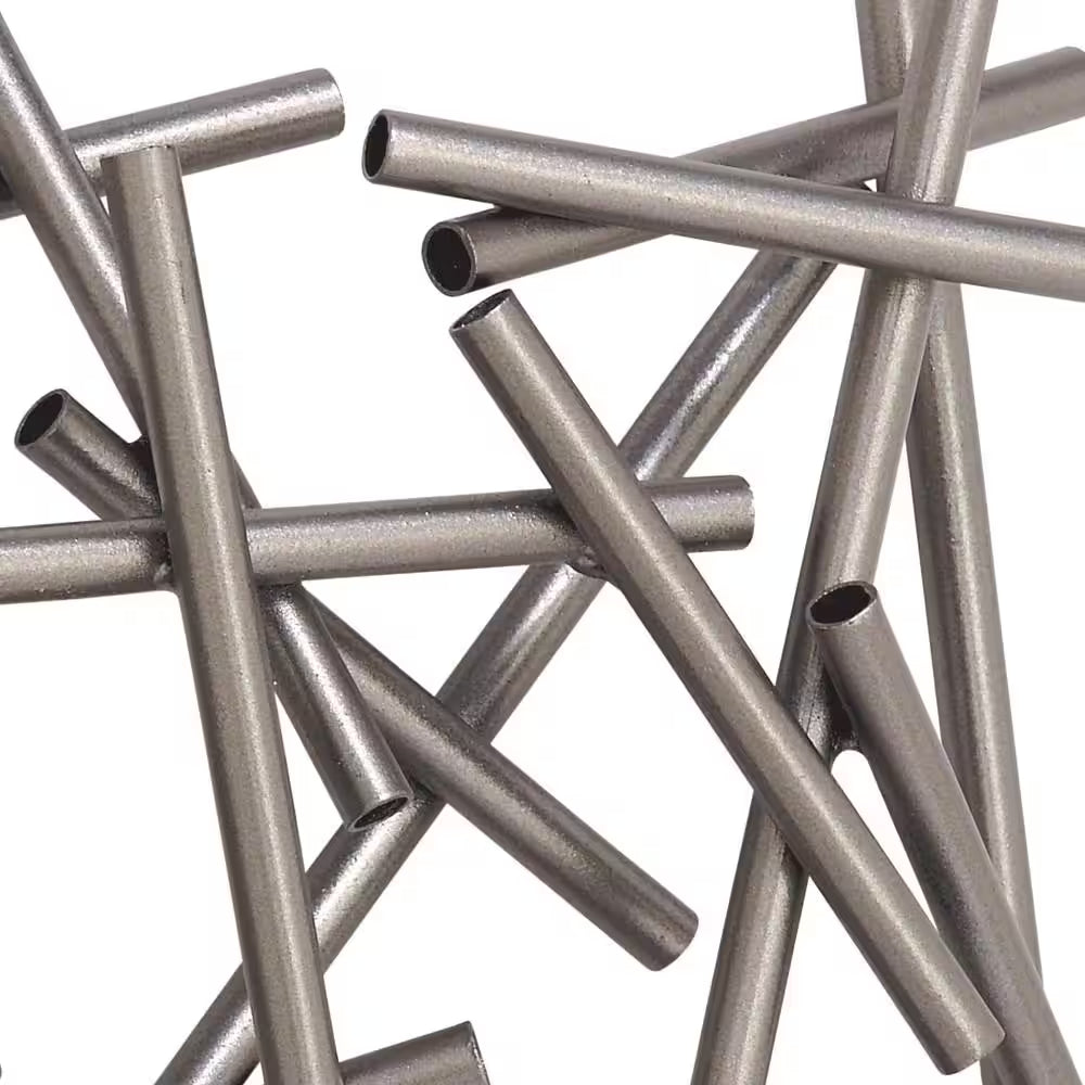 20 In. X 20 In. Metal Silver Overlapping Lines Geometric Wall Decor