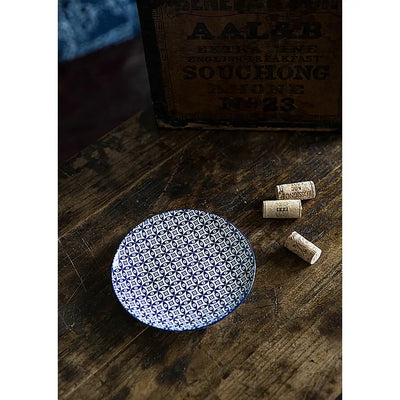 Blue and White Round Plate - I