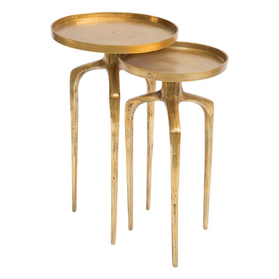 Como Accent Table Set (2-Piece) Antique Gold