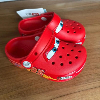 Lightning McQueen LED Light-Up Kids Slippers Car Sandals for Boys & Girls Breathable EVA Beach Slides