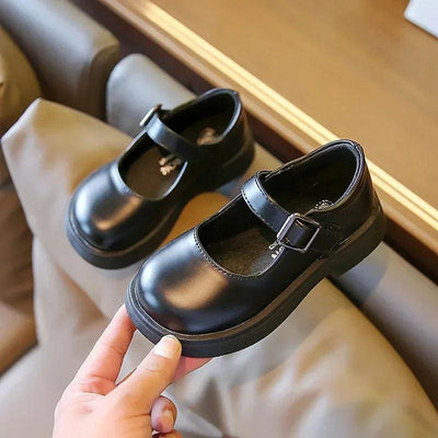 Girls Mary Jane Flats PU Leather School Shoes β Black Kids & Toddler Platform Student Shoes, EU Sizes 23β35