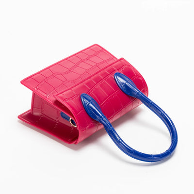 Fashion Crocodile Pattern PVC Women Top Handle Purse Jelly Color Brand Crossbody Bag Summer Mini Beach Handbag