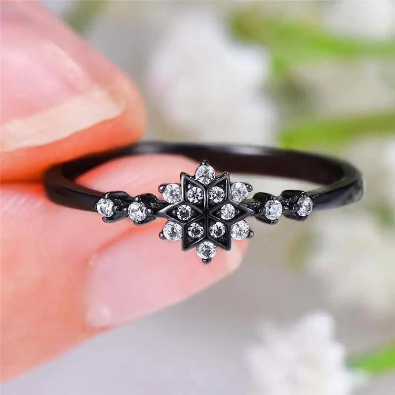 Fashion Luxury 925 Sterling Silver Snowflake Ring - 2021 Trending Fashion Jewelry for women Wedding Band Ring Promise Love Engagement Rings