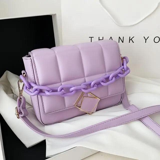 Fashionable Women's Bag Autumn Winter Female Literary Single-Shoulder Bag Chain Design Cross-Body Bag Trendy Women's Bag