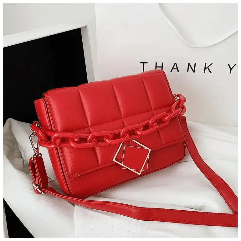 Fashionable Women's Bag Autumn Winter Female Literary Single-Shoulder Bag Chain Design Cross-Body Bag Trendy Women's Bag