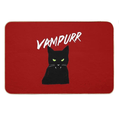 Vampire Cat Vampurr Halloween Kitty Bath Mat