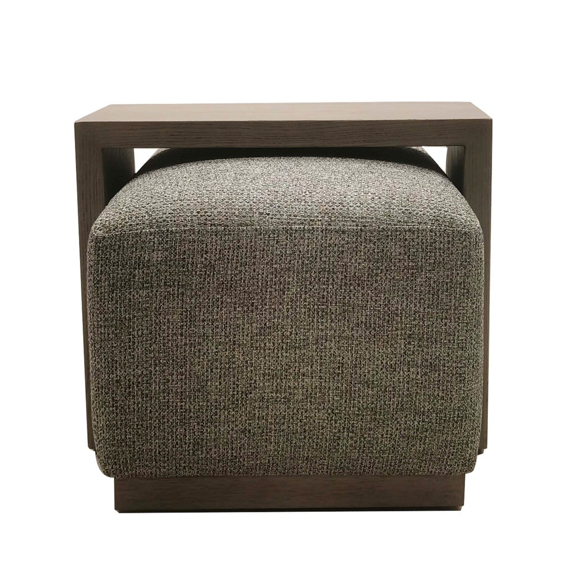Peggy Bench/Cocktail Ottoman With Table - Tweed/Multi