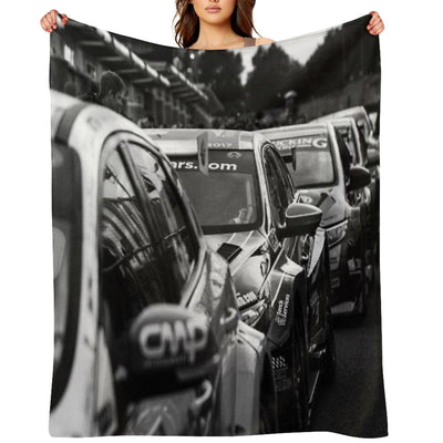 BTCC British Touring Car Lineup Throw Blanket