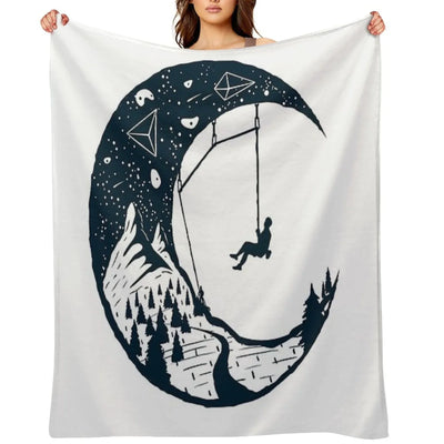 Climber's Sky Climbing Throw Blanket