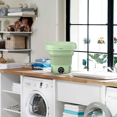 Foldable Laundry Machine with Detachable Drain Basket