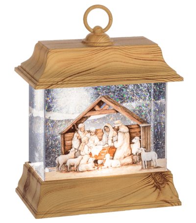 LED Light Up Shimmer Nativity Lantern