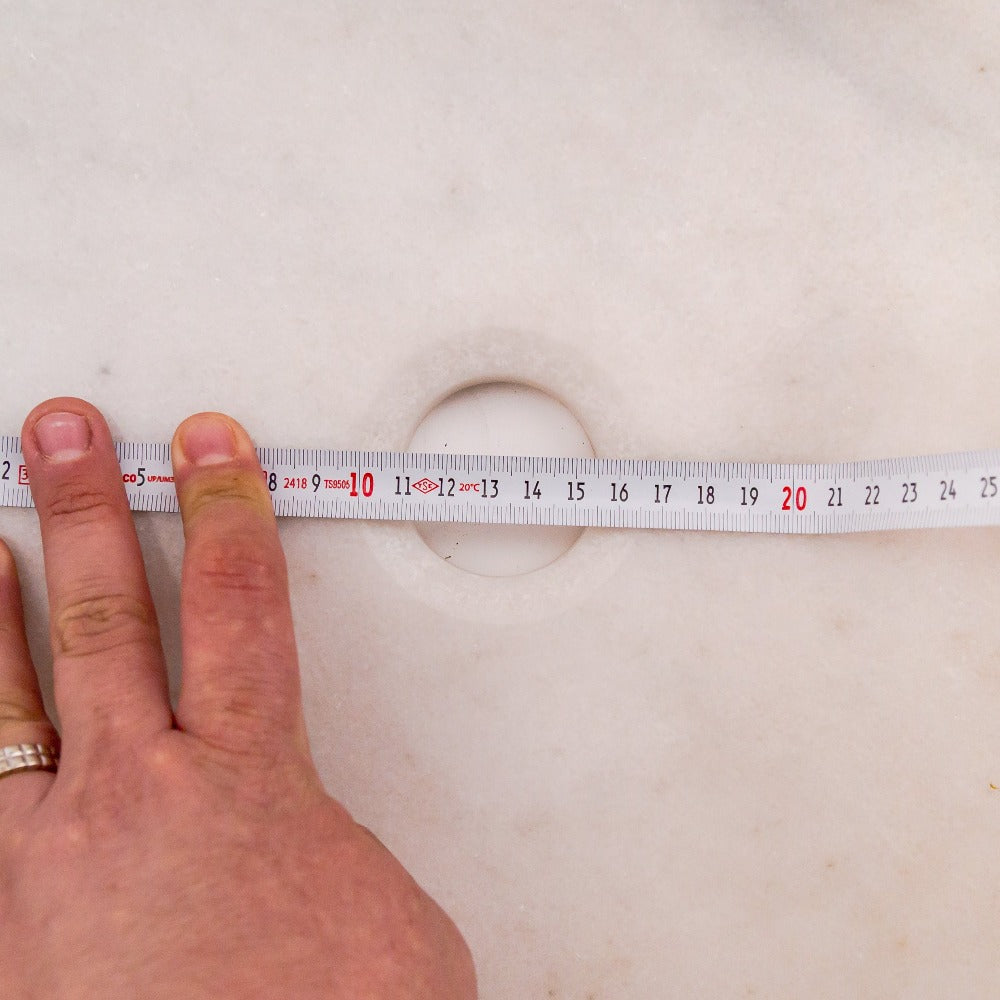Natural Stone White Marble Vessel Sink Bowl Polished (D)17