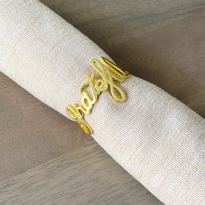 Grateful Napkin Ring - Gold