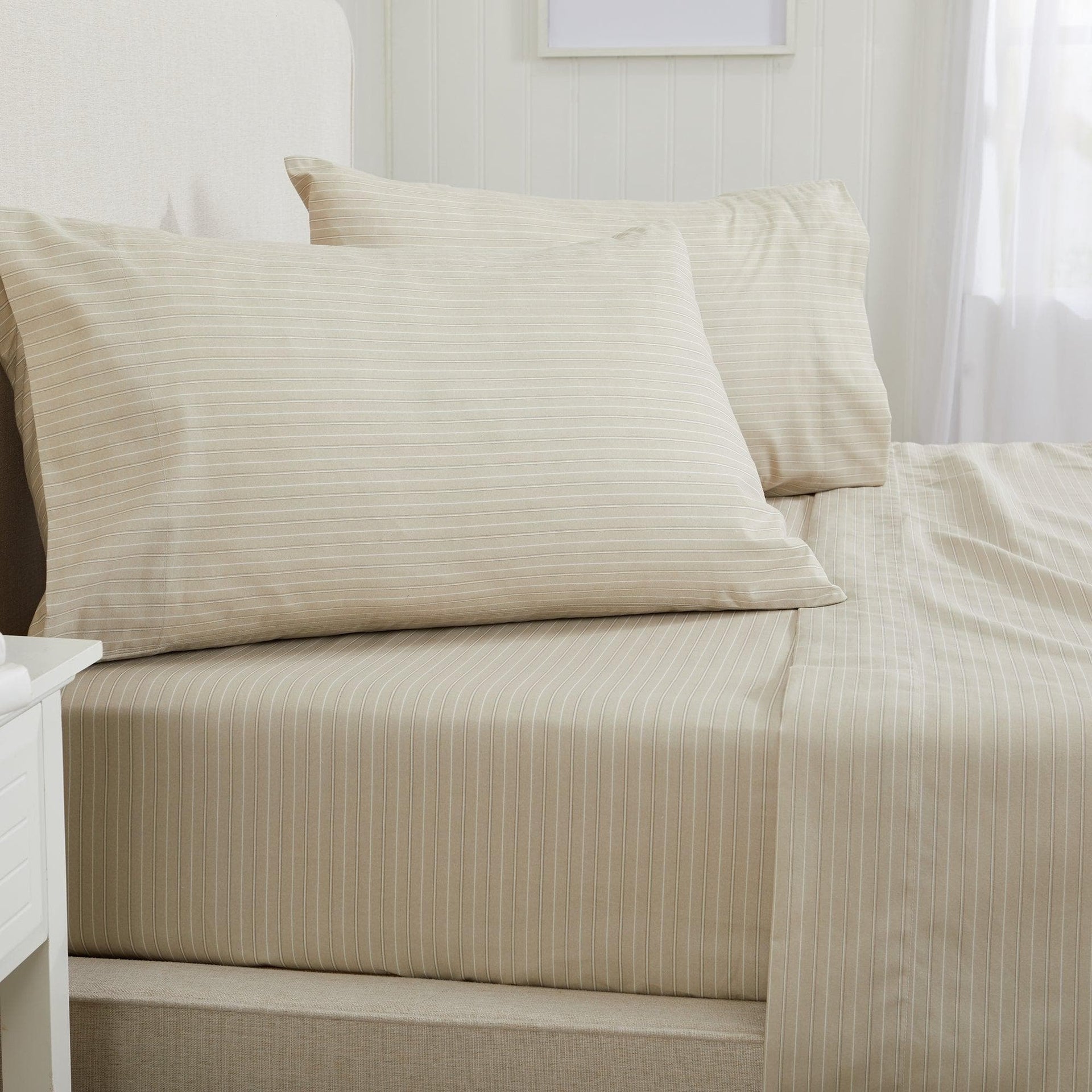 Microfiber Stripe Sheet Set - Adeline Collection