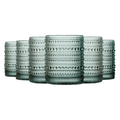 Tonal Hobnail Lowball Glassware, Set of 6