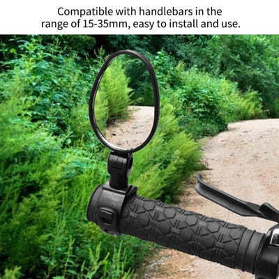 Handlebar Bike Mirror Bicycle Rear view Lens Wide-Angle Safety Mirror Mountain Road Bicycle Wide-Angle Reflector Rotatable Handlebar Mirror Wide Angle Bicycle Mirror Cycling Rear View Mirror Shockproof Acrylic Convex Mirror Safe Rearview Mirror
