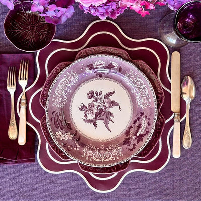 HAVEN BURGUNDY FAUX LEATHER PLACEMAT (Set Of 4)