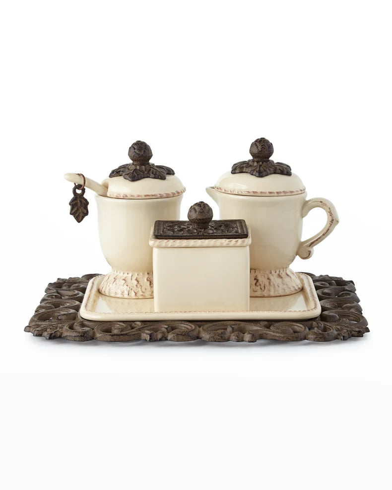 Acanthus Stoneware Coffee Service Set