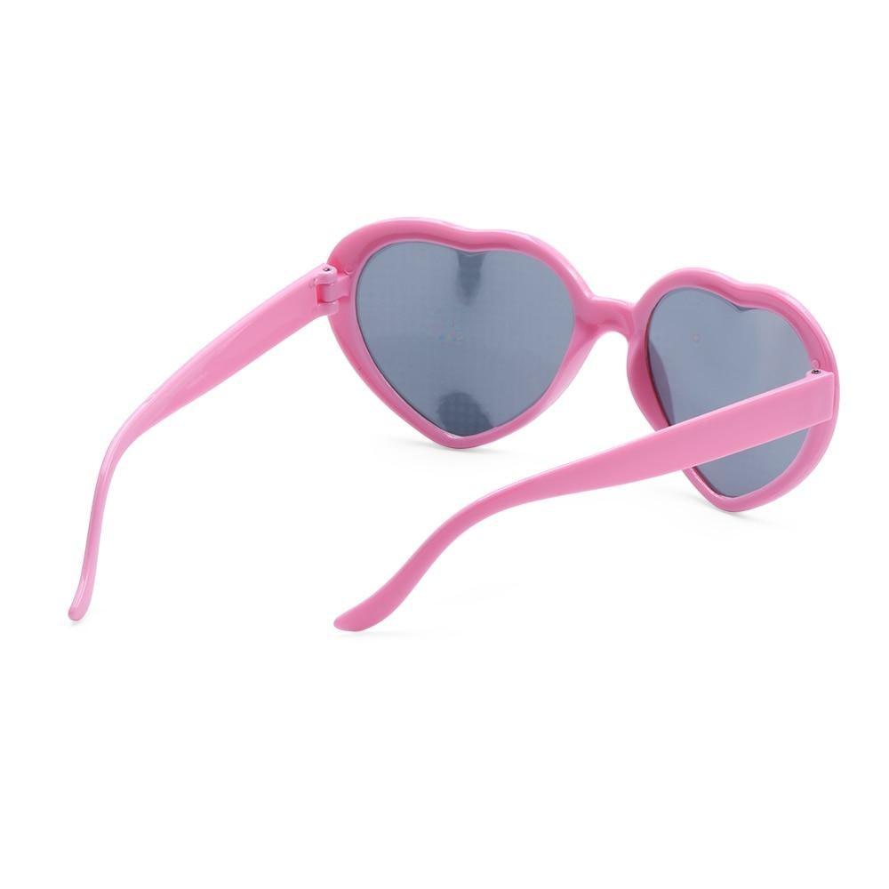 Heart Effect Diffraction Glasses That Turn Lights into Hearts Shaped Love Effects Glasses Watch The Lights Change to Heart Shape At Night Diffraction Glasses For Unisex Sunglasses