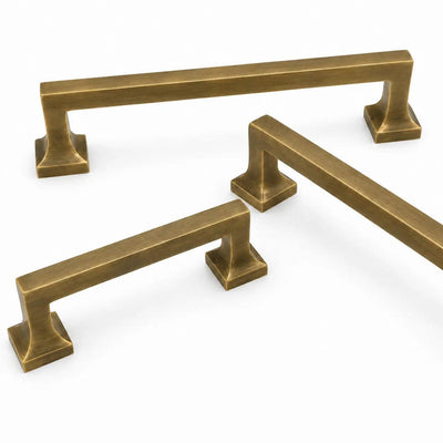 Heritage Cabinet Pulls - Antique Brass