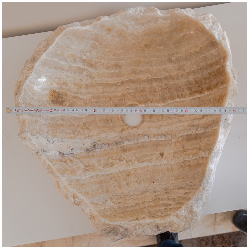 Honey Onyx Translucent Natural Stone Vessel Sink (W)19