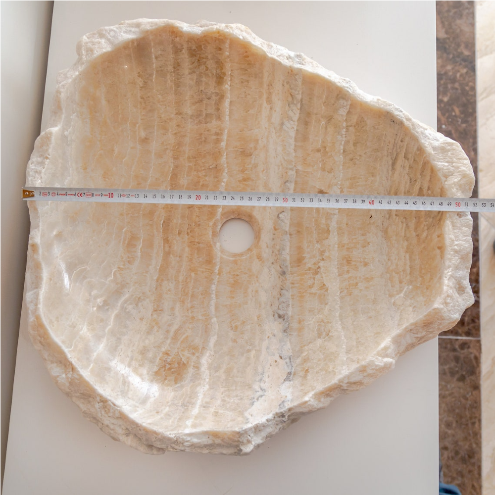 Honey Onyx Translucent Natural Stone Vessel Sink (W)19
