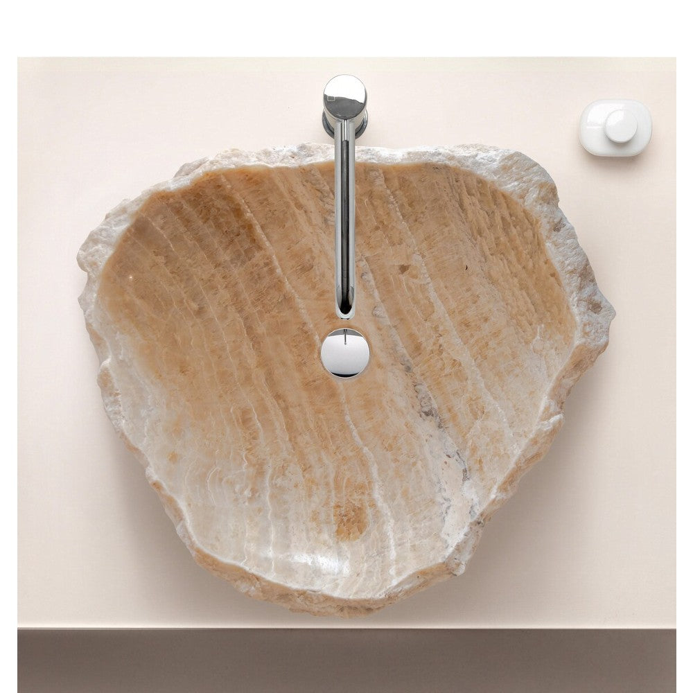 Honey Onyx Translucent Natural Stone Vessel Sink (W)19