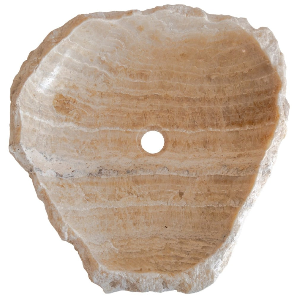 Honey Onyx Translucent Natural Stone Vessel Sink (W)19