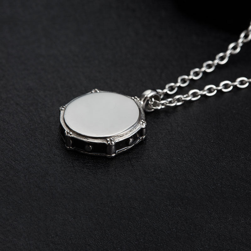 Snare Drum Necklace | Drumming Charm Stainless Steel Chain Necklace