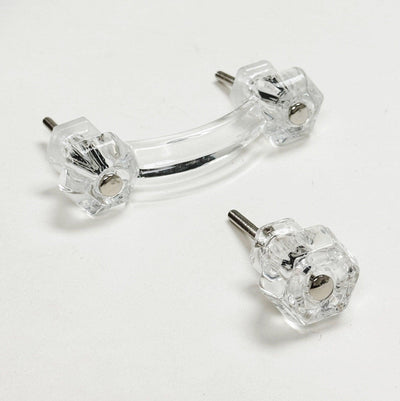 Glass Depression Clear Drawer Pull and Cabinet Knobs