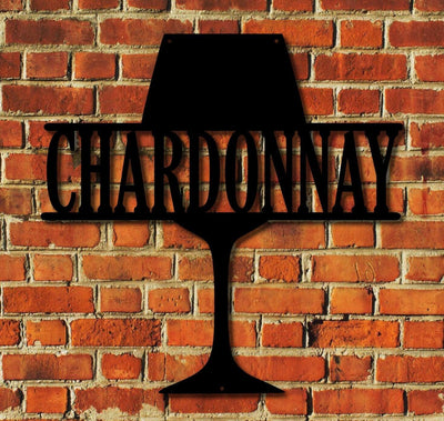 Wine Glass Custom Metal Sign | Personalized Home Bar Decor