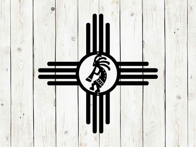 Zia Sun Kokopelli Metal Sign | Southwest Outdoor Decor