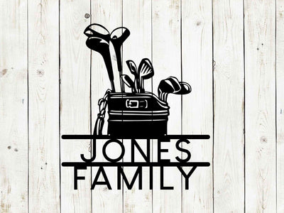 Golf Bag Custom Name Metal Sign