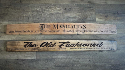 Drink Recipe Barrel Stave
