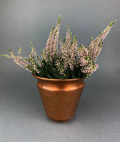 Vintage Copper Hand Hammered Flower Pot