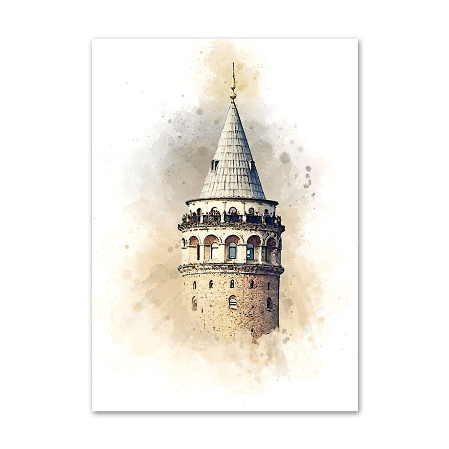 Poster Islam Kaaba Ayasofia I Wandbilder Wohnzimmer & Schlafzimmer I Deko Print Bilder I ohne Rahmen