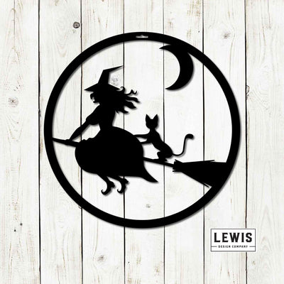 Witch Metal Sign | Halloween Door and Wall Decor