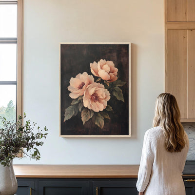 Vintage Peony Moody Art