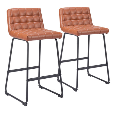 Pago Barstool (Set of 2) Brown