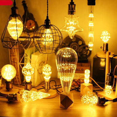 Light Bulb LED Loft Industrial Decor Retro Vintage Lamp Edison Bulb Bedroom Decoracion Vintage Night Light Lamp Decorative Night Lights For Bedroom Office Wedding Party Christmas